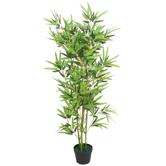 vidaXL Artificial Bamboo Plant with Pot 47.2" Green, 244456 Môdern Space Gallery