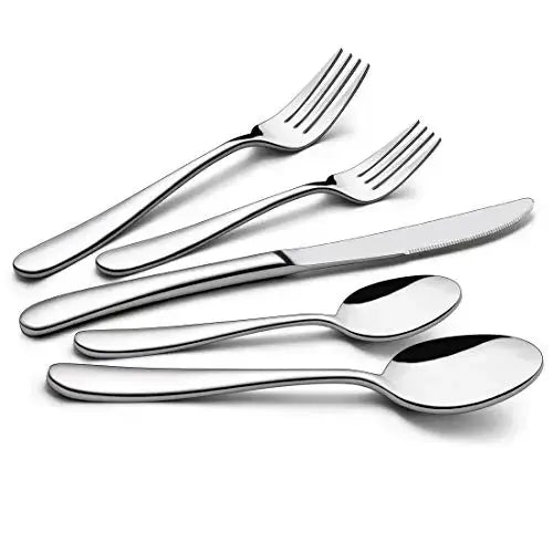 LIANYU 20 Piece Silverware Flatware Cutlery Set, Stainless Steel Utensils  Service for 4, Include Knife Fork Spoon, Mirror Polished, Dishwasher Safe