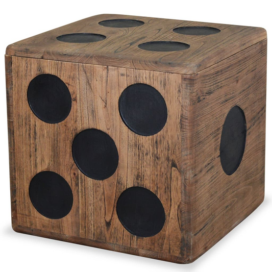vidaXL Storage Box Mindi Wood 15.7"x15.7"x15.7" Dice Design Môdern Space Gallery