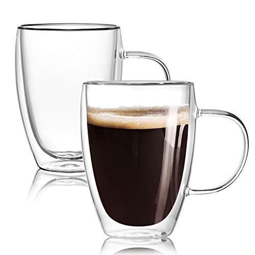 Double Walled Glass Coffee Mugs 