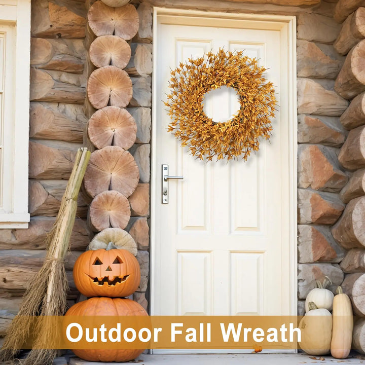 26 Inch Realistic Full Fall Wreaths for Front Door Outside Autumn Wreath