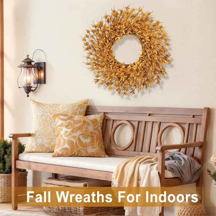 26 Inch Realistic Full Fall Wreaths for Front Door Outside Autumn Wreath