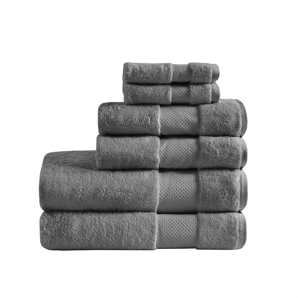 Madison Park Signature Bath Towel Set, 100% Turkish Cotton - Grey, MPS73-454