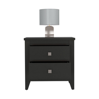 Nightstand More, Two Shelves, Four Legs, Black Wengue Finish Môdern Space Gallery