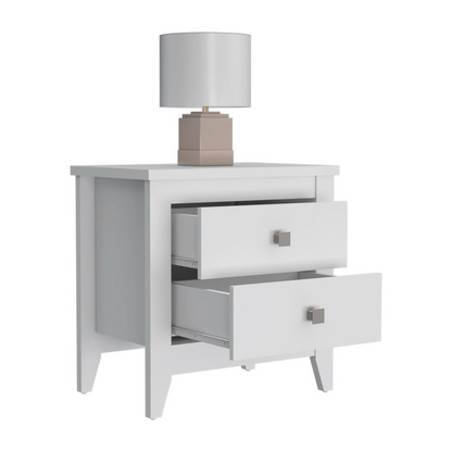 Nightstand More, Two Shelves, Four Legs, White Finish Môdern Space Gallery
