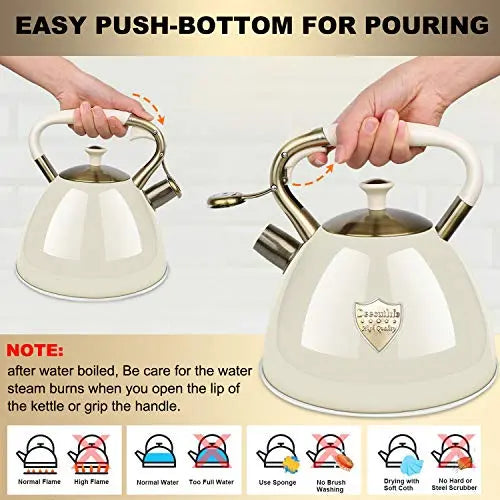  SUSTEAS Stove Top Whistling Tea Kettle-Surgical