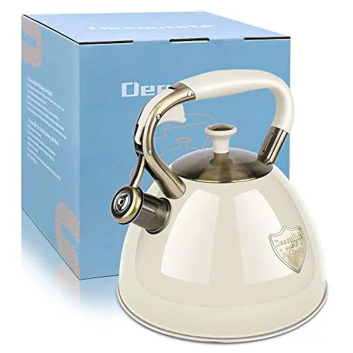 Tea Kettle Stovetop Whistling Modern Small Stainless Steel Gas