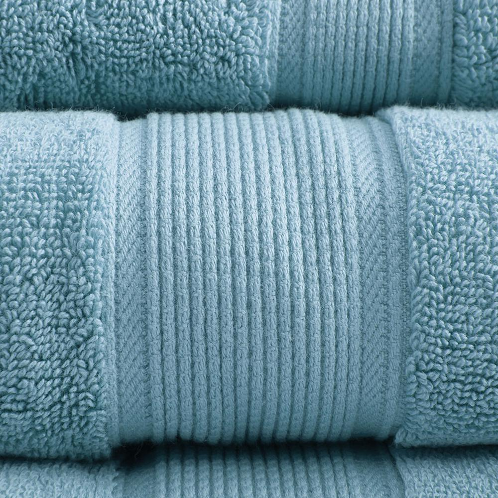 Madison Park Signature Bath Towel Set, 8-PC, 100% Cotton - Aqua