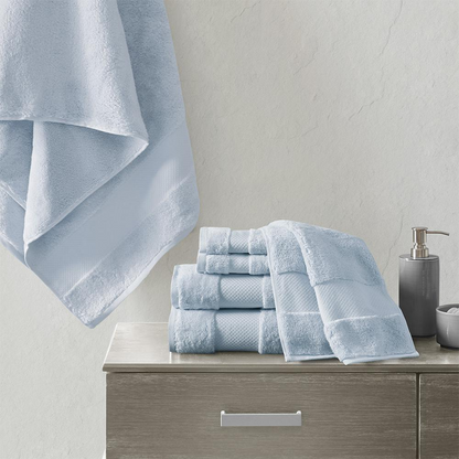 Madison Park Signature Bath Towel Set, 100% Cotton - Baby Blue