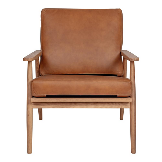 Harper Leather Lounge Chair Tan Môdern Space Gallery