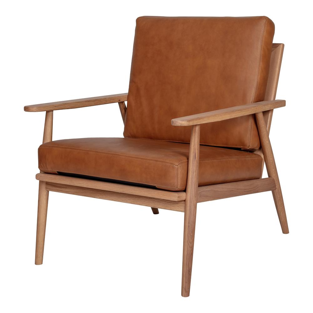 Harper Leather Lounge Chair Tan Môdern Space Gallery