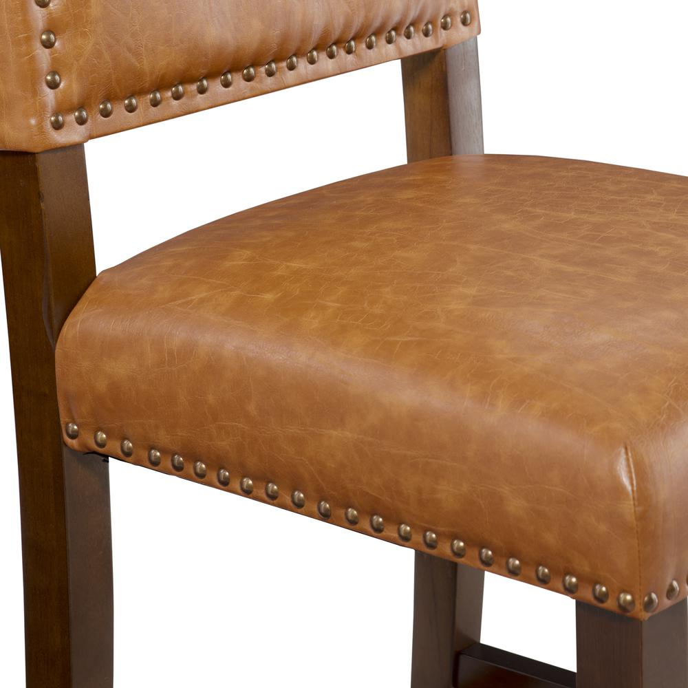 Linon Brook Faux leather bar stool