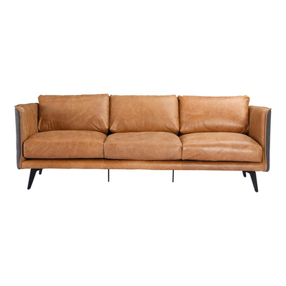 Messina Leather Sofa - Cognac