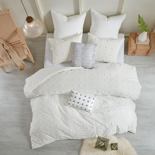 Urban Habitat Brooklyn Cotton Jacquard Comforter Set, UH10-0200 - Ivory