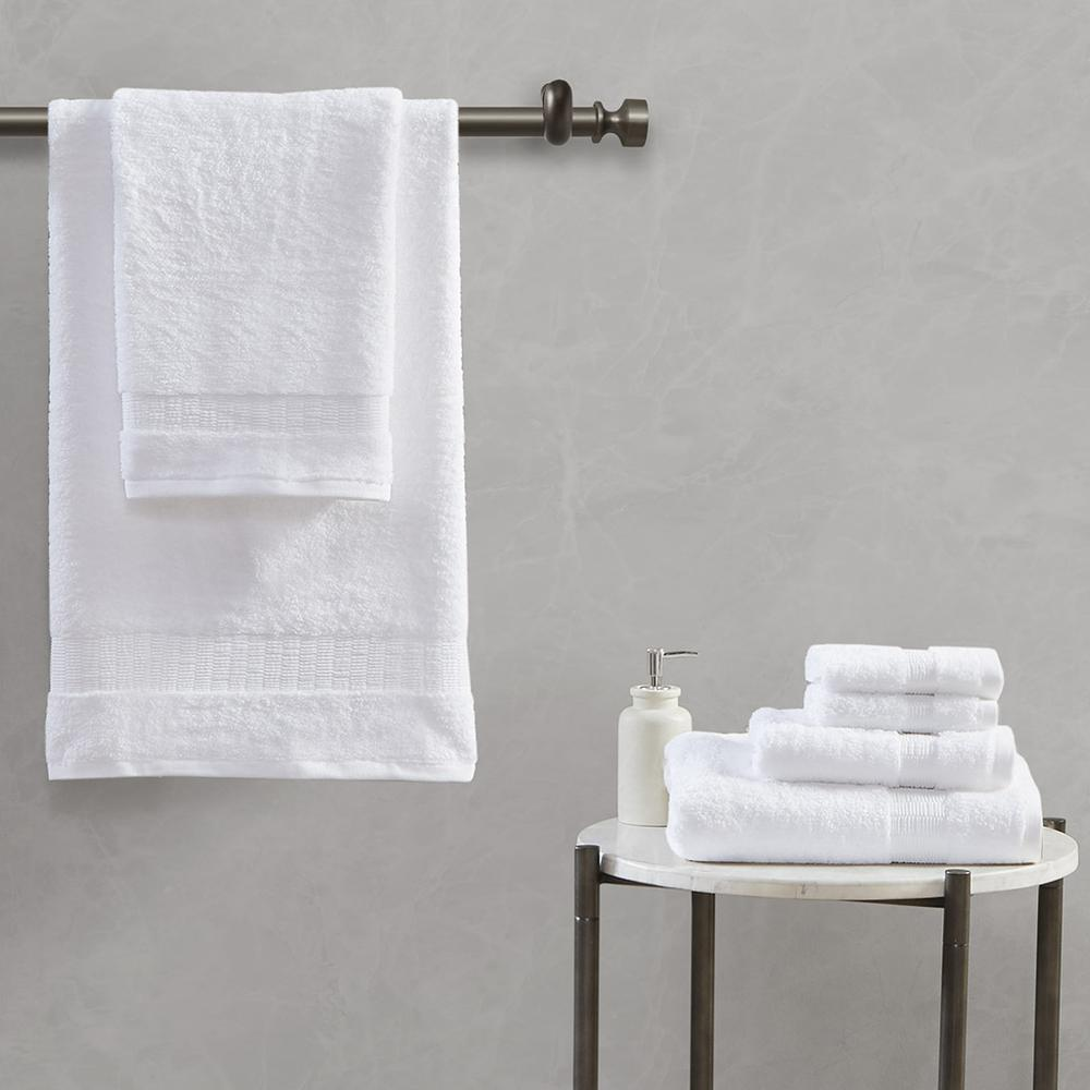 Madison Park Signature Luce Bath Towel Set - White