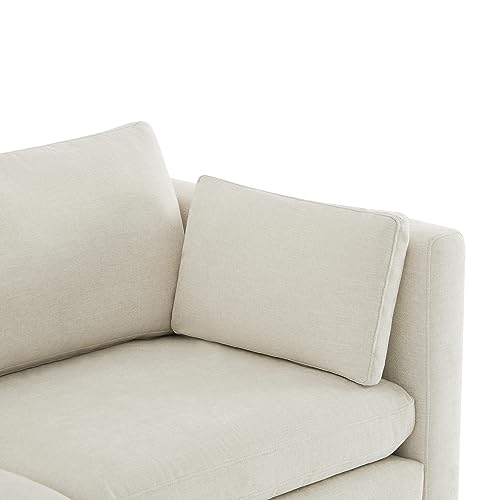 CHITA Oversized Modular Sectional Fabric Sofa Set, FSC Certified Extra Large U Shaped Couch Reversible Chaise Modular Sectional Couch, 146 inch Width, 6 Seat Modular Sofa with Storage Ottomans, Linen 