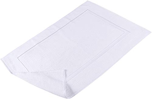 Utopia Towels Cotton Banded Rug Bath Mats, [Not a Bathroom Rug] 21x34 Inches, 100% Ring Spun Cotton - Highly Absorbent and Machine Washable Shower Bathroom Floor Towel, White, 2 Pack Utopia Towels