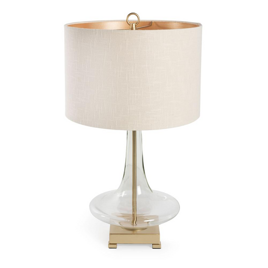 Edith Table Lamp, Modern Glass Lamp - Beige