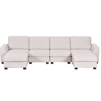 3 Pieces U shaped Sofa with Removable Ottomans Môdern Space Gallery