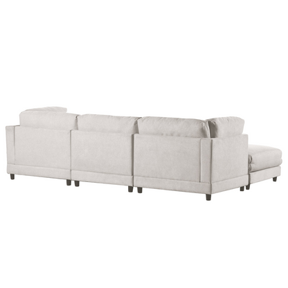 Beige Modern L-Shaped Sofa Set