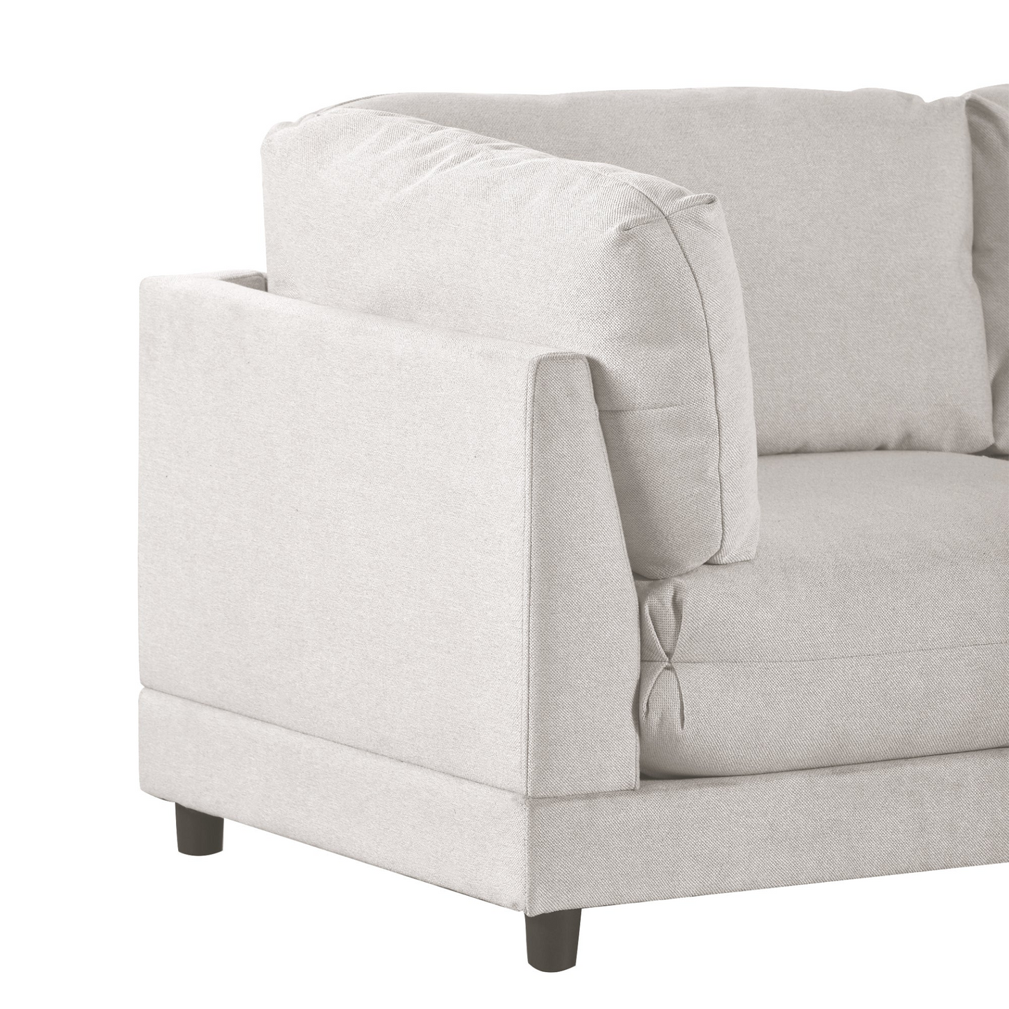 Beige Modern L-Shaped Sofa Set