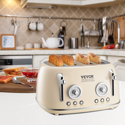 4-Slice beige VEVOR Toaster