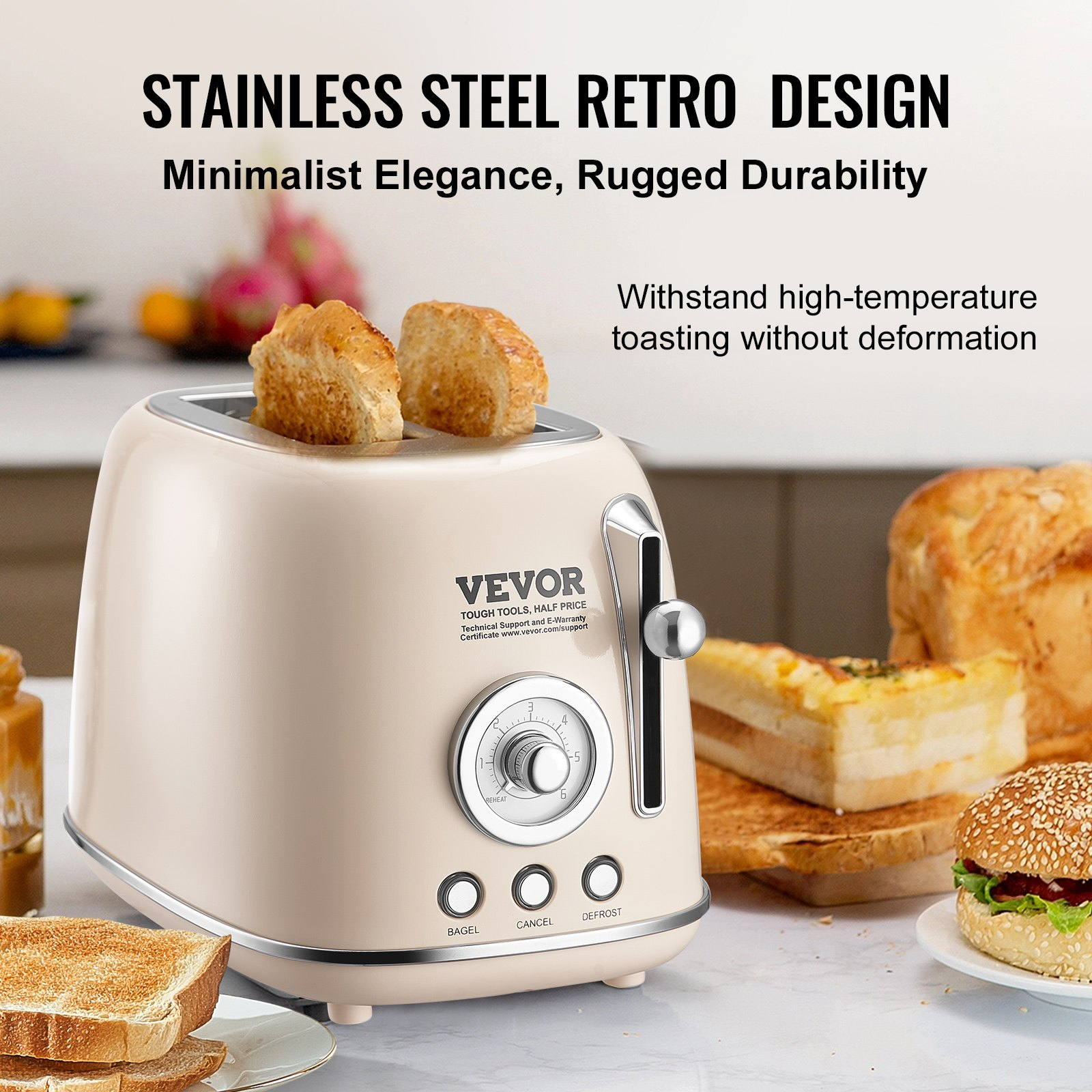 VEVOR Stainless Steel Toaster