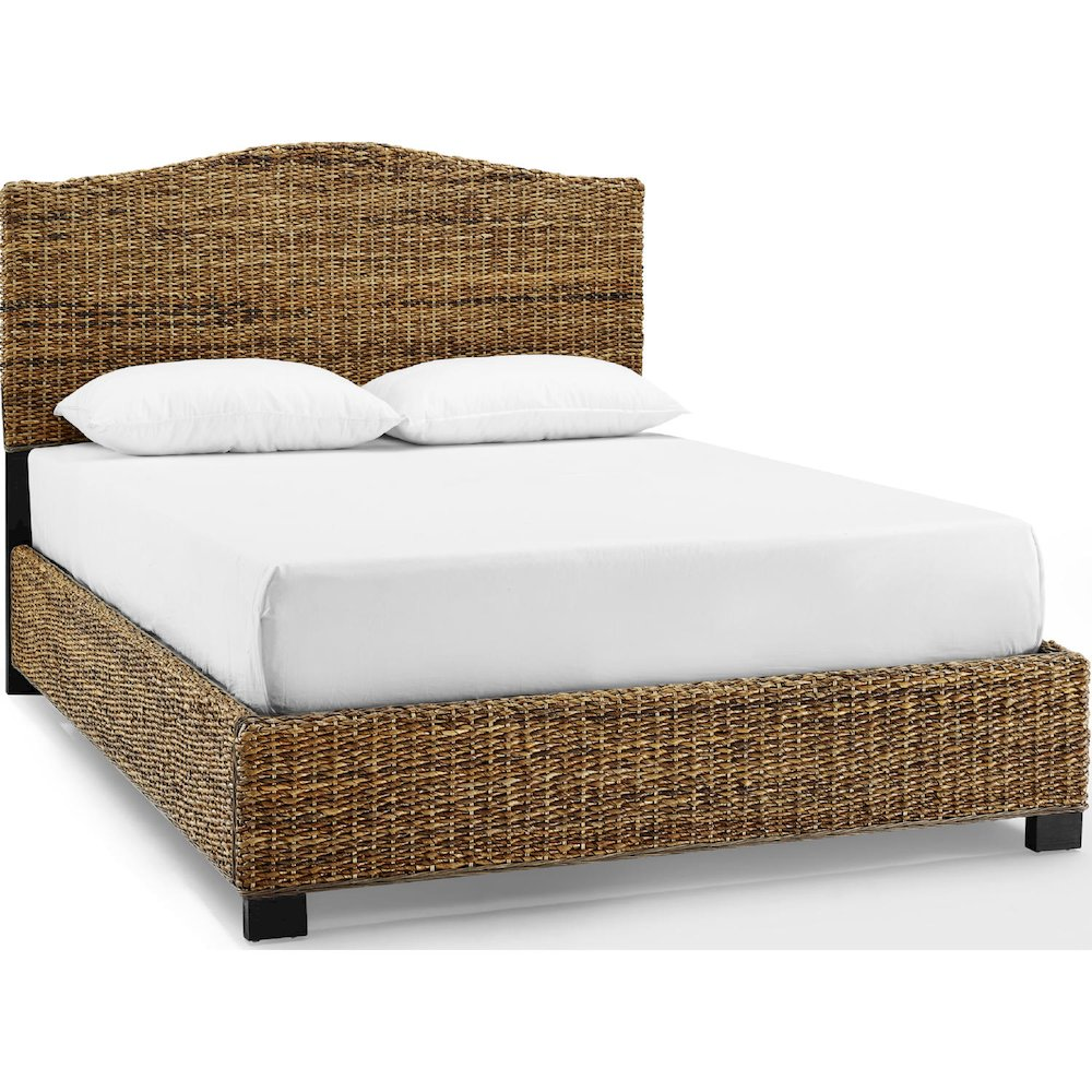 Crosley Furniture Serena Rattan Bed, King Size Wicker Bed - Natural