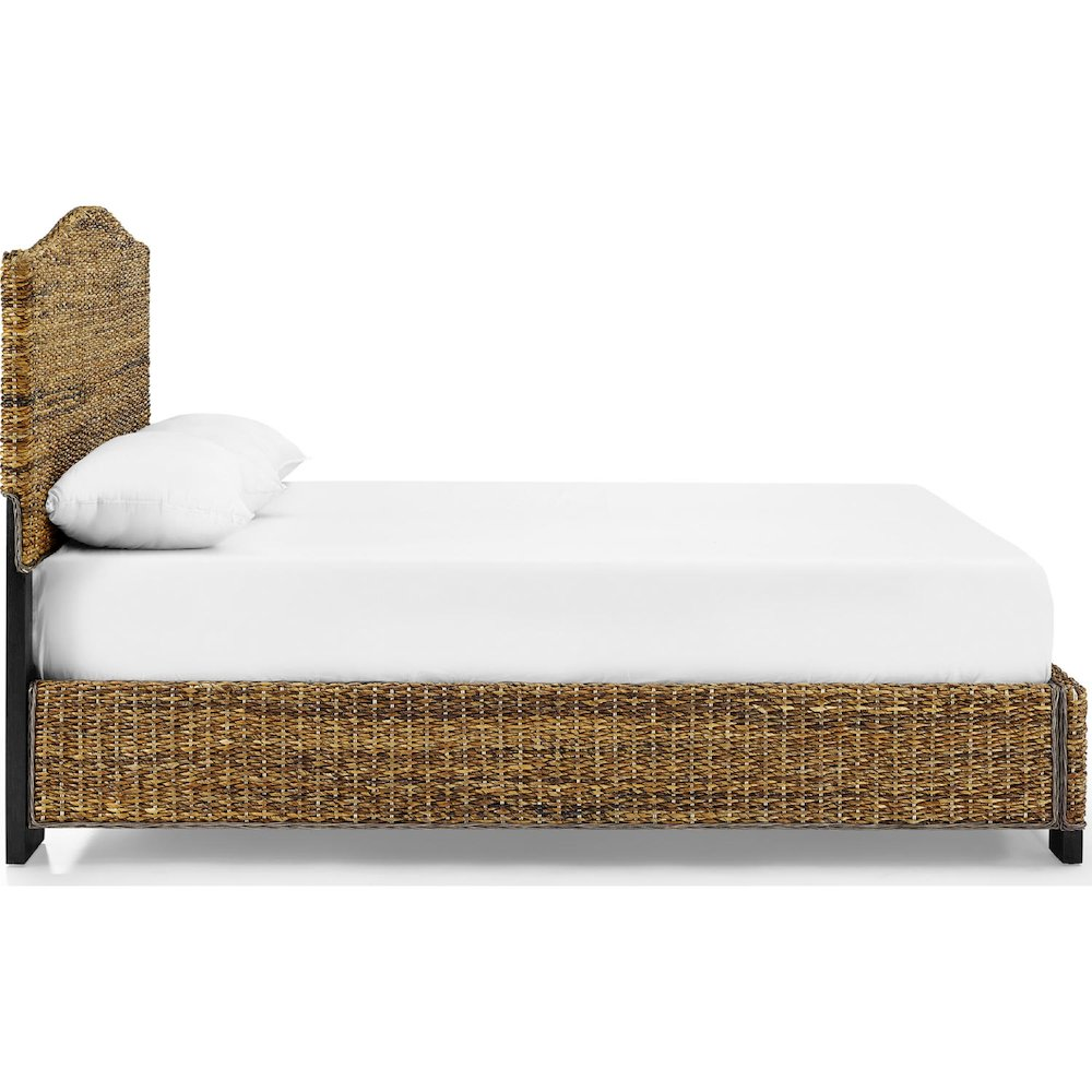 Crosley Furniture Serena Rattan Bed, King Size Wicker Bed - Natural