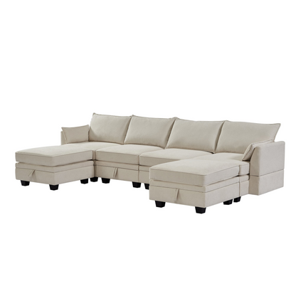 Modern U-Shape Modular Sectional Sofa