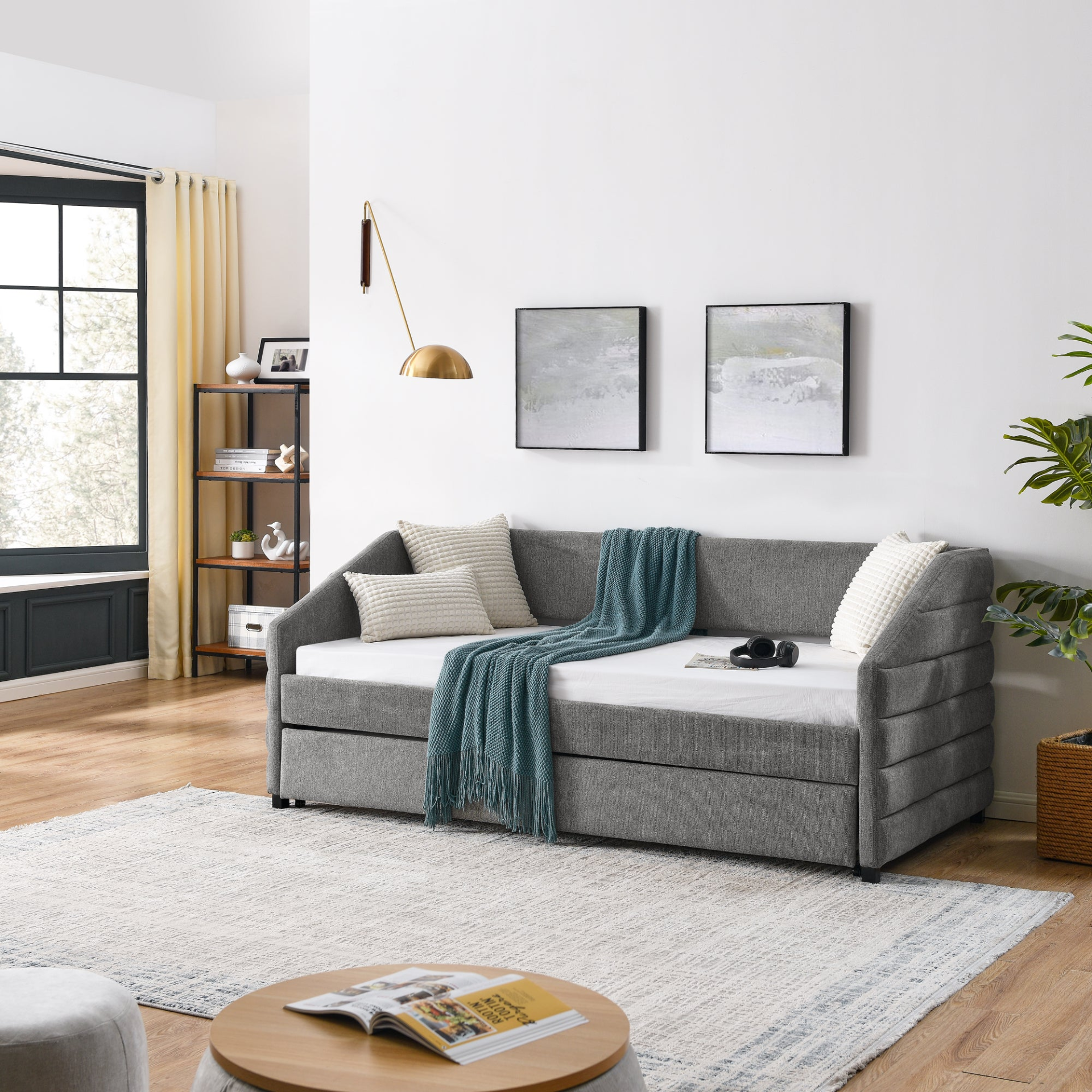 Gray VTNG Furniture Daybed with Trundle