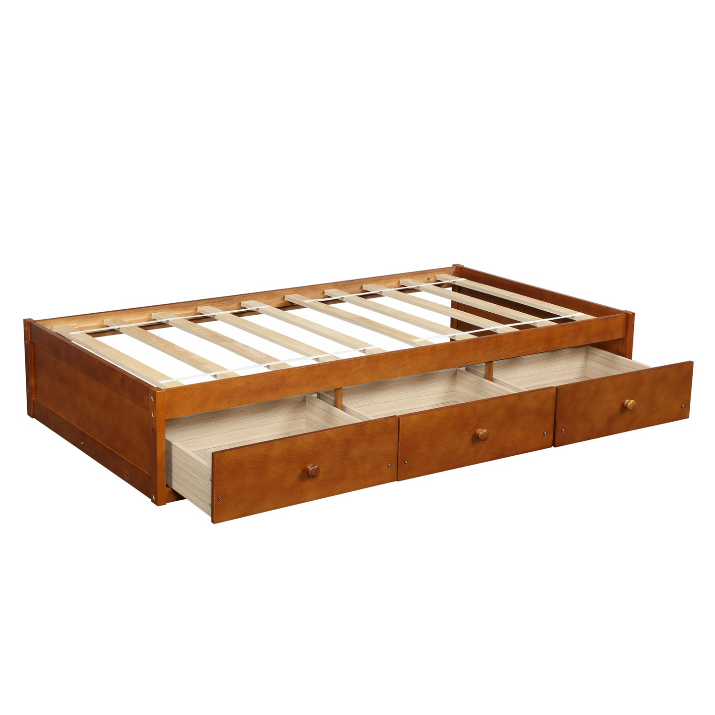 Twin Size Platform Storage Bed with 3 Drawers Môdern Space Gallery