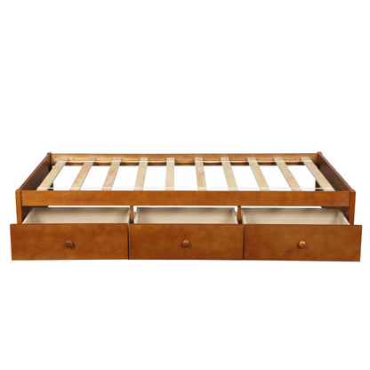 Twin Size Platform Storage Bed with 3 Drawers Môdern Space Gallery