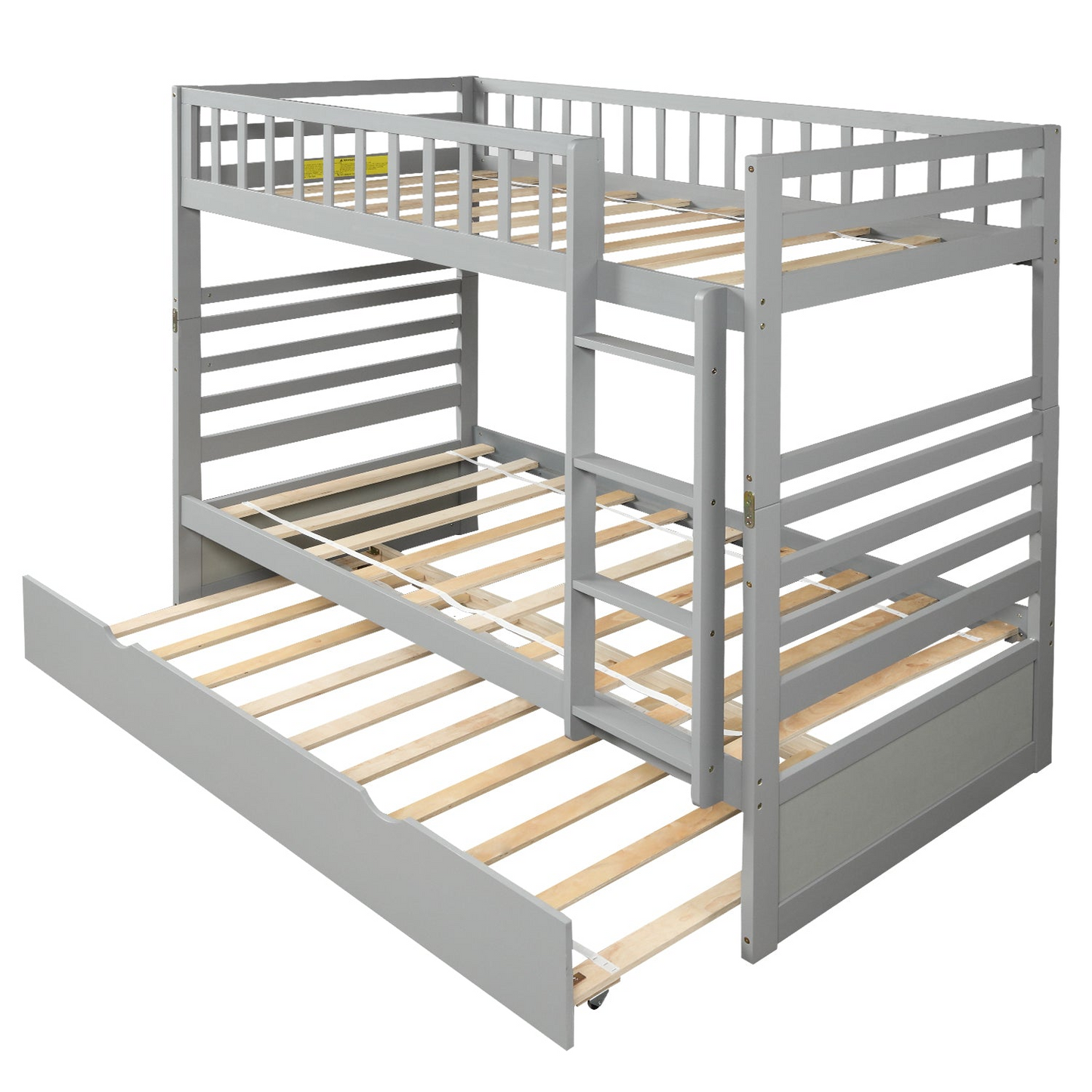 Twin Bunk Beds for Kids with Safety Rail and Movable Trundle bed Môdern Space Gallery
