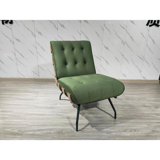 Aloma Armless Tufted Accent Chair Green Môdern Space Gallery