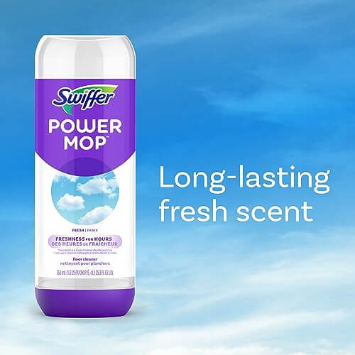 Swiffer PowerMop Floor Cleaning Solution with Fresh Scent, PowerMop Refills, Floor Cleaner for Mopping, 25.3 fl oz, 2 Pack