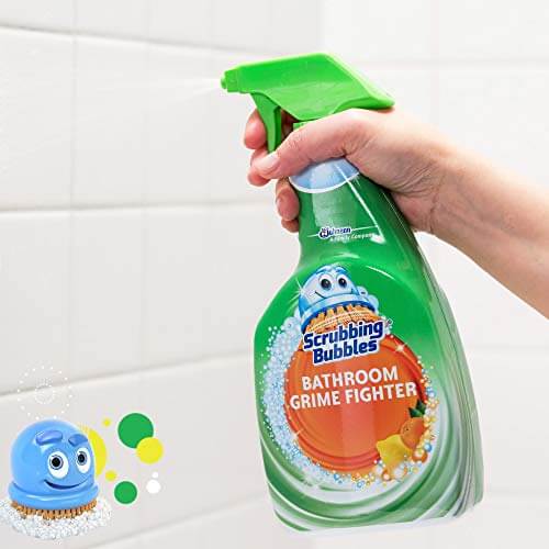 Scrubbing Bubbles Bathroom and Shower Cleaner Disinfectant Spray, Foaming Action Bathroom Grime Fighter, Citrus Scent, 32oz