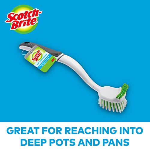 Scotch-Brite Pot Pan & Dish Brush, Scrub Brushes for Cleaning Kitchen and Washing Dishes, 4 Count