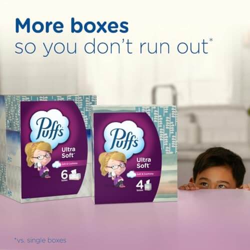 Puffs Ultra Soft Non-Lotion Tissues, 10 Cubes, 56 Tissues Per Box