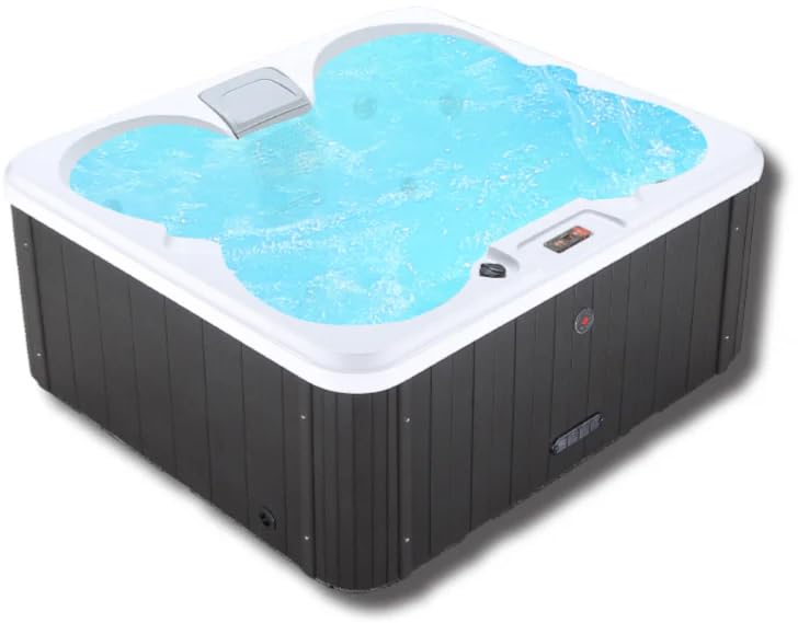 Canadian Spa Company KH-10099 Gander 4-Person 15-Jet Portable Hot Tub 120V with LED Lighting, Multi-speed Pumps, and Glacier Filtration Generic