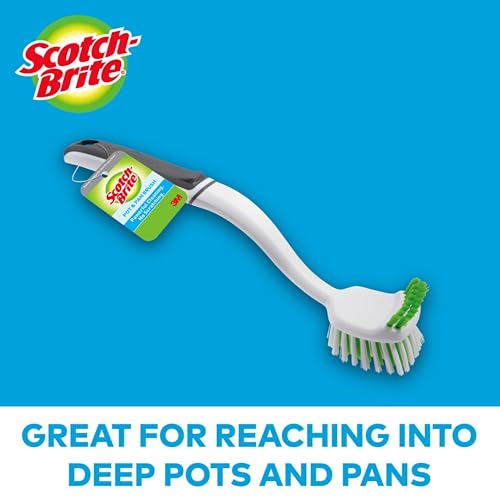 Scotch-Brite Pot Pan & Dish Brush, Scrub Brushes for Cleaning Kitchen and Washing Dishes, 4 Count