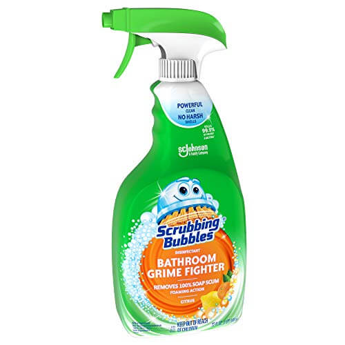 Scrubbing Bubbles Bathroom and Shower Cleaner Disinfectant Spray, Foaming Action Bathroom Grime Fighter, Citrus Scent, 32oz