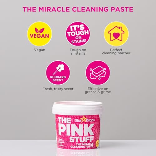 Stardrops – The Pink Stuff Ultimate Cleaning Pack – Miracle Cleaning Paste, Multi-Purpose Spray & Bathroom Foam – Cuts Grease, Removes Stains, Cleans Kitchens, Bathrooms, and More