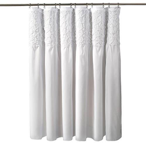 Lush Decor Bayview Shower Curtain, 72" x 72", Bleach White 