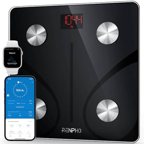 RENPHO Smart Scale for Body Weight, FSA HSA Eligible, Digital Bathroom Scale BMI Weighing Bluetooth Body Fat Scale, Body Composition Monitor Health Analyzer with Smartphone App, 400 lbs - Elis 1 RENPHO