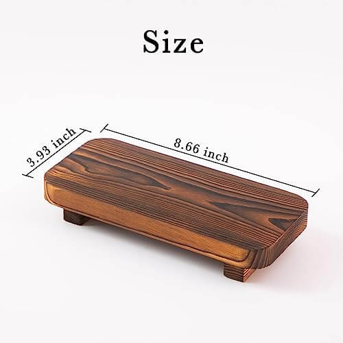 Wood Risers for Decor Display, Bathroom Counter Sink Decor, Dish Soap Tray Wood Tray for Kitchen Counter, Small Wooden Soap Stand, Wood Soap Pedestal, Soap Dispenser Stand Modern Farmhouse FLYIEE