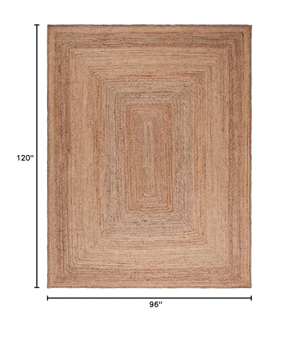 SAFAVIEH Cape Cod Collection Area Rug - 8' x 10', Natural, Handmade Flat Weave Jute, Ideal for High Traffic Areas in Living Room, Bedroom (CAP252A) 