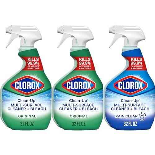 Clorox Clean-Up Cleaner + Bleach1 Value Pack, Household Essentials, 32 Fl Oz Each, Pack of 3