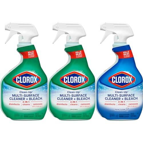 Clorox Clean-Up Cleaner + Bleach1 Value Pack, Household Essentials, 32 Fl Oz Each, Pack of 3