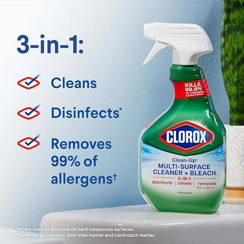 Clorox Clean-Up Cleaner + Bleach1 Value Pack, Household Essentials, 32 Fl Oz Each, Pack of 3